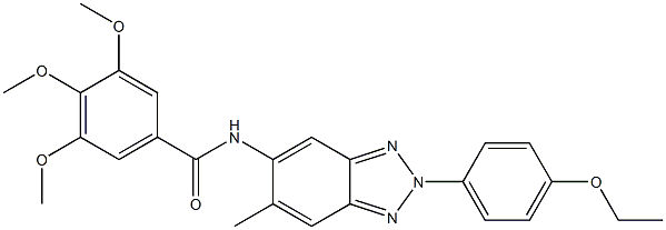 N-[2-(4-ethoxyphenyl)-6-methyl-2H-1,2,3-benzotriazol-5-yl]-3,4,5-trimethoxybenzamide 구조식 이미지