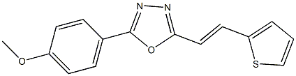 methyl 4-{5-[2-(2-thienyl)vinyl]-1,3,4-oxadiazol-2-yl}phenyl ether 구조식 이미지