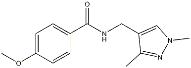 N-[(1,3-dimethyl-1H-pyrazol-4-yl)methyl]-4-methoxybenzamide 구조식 이미지