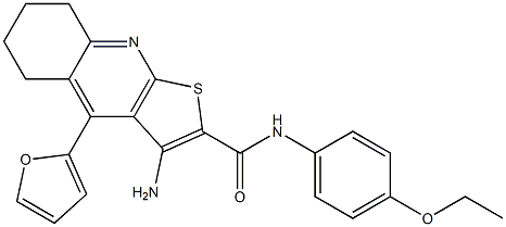 3-amino-N-(4-ethoxyphenyl)-4-(2-furyl)-5,6,7,8-tetrahydrothieno[2,3-b]quinoline-2-carboxamide 구조식 이미지