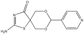 2-amino-8-(4-pyridinyl)-7,9-dioxa-1-thia-3-azaspiro[4.5]dec-2-en-4-one Structure