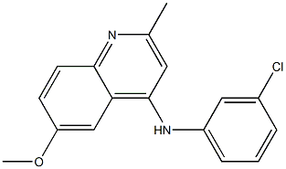 N-(3-chlorophenyl)-6-methoxy-2-methyl-4-quinolinamine Structure