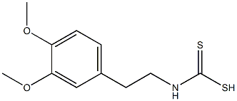 2-(3,4-dimethoxyphenyl)ethylcarbamodithioic acid 구조식 이미지