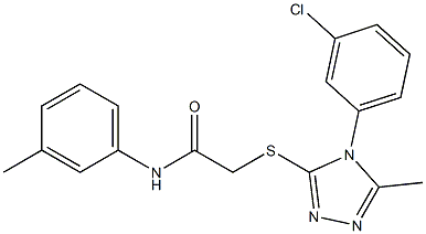 2-{[4-(3-chlorophenyl)-5-methyl-4H-1,2,4-triazol-3-yl]sulfanyl}-N-(3-methylphenyl)acetamide Structure