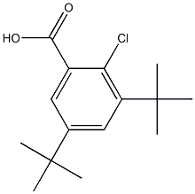 3,5-ditert-butyl-2-chlorobenzoic acid Structure