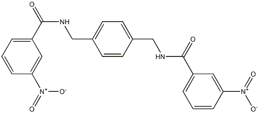 3-nitro-N-{4-[({3-nitrobenzoyl}amino)methyl]benzyl}benzamide 구조식 이미지