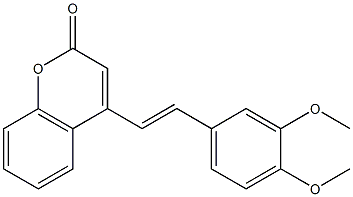 4-[2-(3,4-dimethoxyphenyl)vinyl]-2H-chromen-2-one Structure