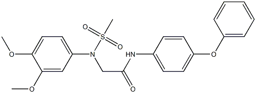 2-[3,4-dimethoxy(methylsulfonyl)anilino]-N-(4-phenoxyphenyl)acetamide 구조식 이미지