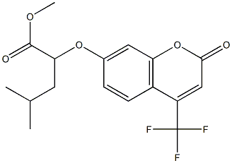 methyl 4-methyl-2-{[2-oxo-4-(trifluoromethyl)-2H-chromen-7-yl]oxy}pentanoate Structure