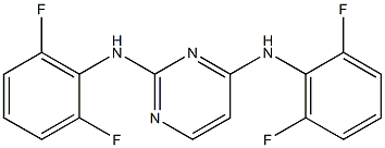 N-[2-(2,6-difluoroanilino)-4-pyrimidinyl]-N-(2,6-difluorophenyl)amine 구조식 이미지