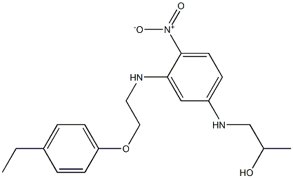 1-{3-{[2-(4-ethylphenoxy)ethyl]amino}-4-nitroanilino}-2-propanol 구조식 이미지