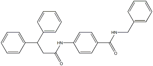 N-benzyl-4-[(3,3-diphenylpropanoyl)amino]benzamide 구조식 이미지