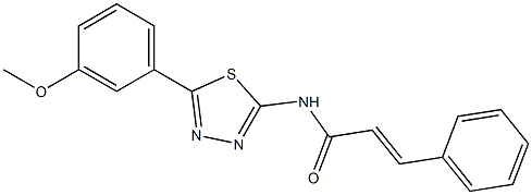 N-[5-(3-methoxyphenyl)-1,3,4-thiadiazol-2-yl]-3-phenylacrylamide 구조식 이미지