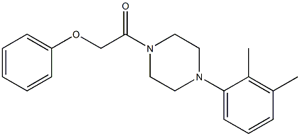 1-(2,3-dimethylphenyl)-4-(phenoxyacetyl)piperazine 구조식 이미지