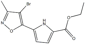 ethyl 5-(4-bromo-3-methyl-5-isoxazolyl)-1H-pyrrole-2-carboxylate 구조식 이미지