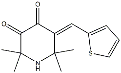 2,2,6,6-tetramethyl-5-(2-thienylmethylene)-3,4-piperidinedione Structure