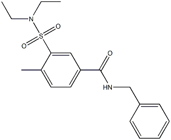 N-benzyl-3-[(diethylamino)sulfonyl]-4-methylbenzamide 구조식 이미지