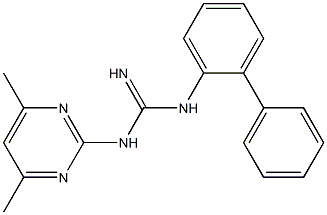 2-{[[(4,6-dimethyl-2-pyrimidinyl)amino](imino)methyl]amino}-1,1'-biphenyl Structure