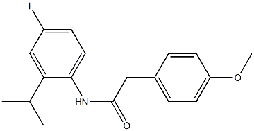 N-(4-iodo-2-isopropylphenyl)-2-(4-methoxyphenyl)acetamide 구조식 이미지