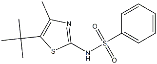 N-(5-tert-butyl-4-methyl-1,3-thiazol-2-yl)benzenesulfonamide Structure