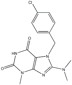 7-[(4-chlorophenyl)methyl]-8-(dimethylamino)-3-methyl-3,7-dihydro-1H-purine-2,6-dione Structure