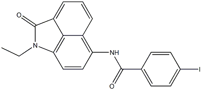 N-(1-ethyl-2-oxo-1,2-dihydrobenzo[cd]indol-6-yl)-4-iodobenzamide Structure