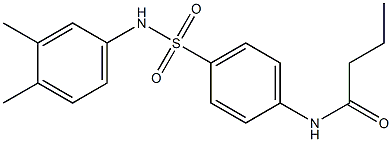 N-{4-[(3,4-dimethylanilino)sulfonyl]phenyl}butanamide 구조식 이미지