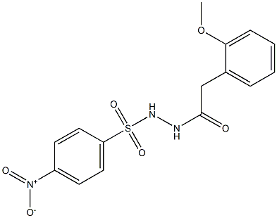 4-nitro-N'-[(2-methoxyphenyl)acetyl]benzenesulfonohydrazide Structure