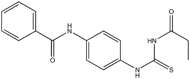 N-(4-{[(propionylamino)carbothioyl]amino}phenyl)benzamide 구조식 이미지