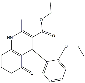 ethyl 4-(2-ethoxyphenyl)-2-methyl-5-oxo-1,4,5,6,7,8-hexahydro-3-quinolinecarboxylate Structure