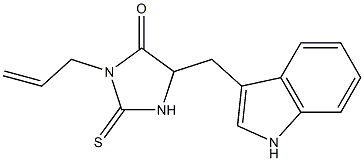 3-allyl-5-(1H-indol-3-ylmethyl)-2-thioxoimidazolidin-4-one 구조식 이미지