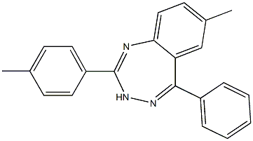 7-methyl-2-(4-methylphenyl)-5-phenyl-3H-1,3,4-benzotriazepine Structure
