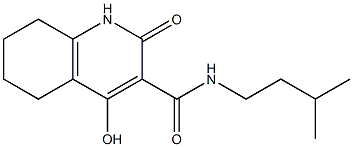 4-hydroxy-N-isopentyl-2-oxo-1,2,5,6,7,8-hexahydro-3-quinolinecarboxamide 구조식 이미지