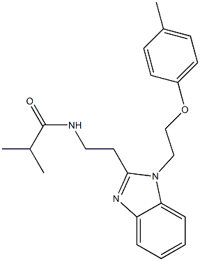 2-methyl-N-(2-{1-[2-(4-methylphenoxy)ethyl]-1H-benzimidazol-2-yl}ethyl)propanamide 구조식 이미지