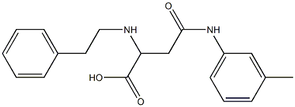 4-oxo-2-[(2-phenylethyl)amino]-4-(3-toluidino)butanoic acid 구조식 이미지