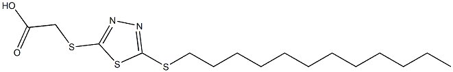 {[5-(dodecylsulfanyl)-1,3,4-thiadiazol-2-yl]sulfanyl}acetic acid 구조식 이미지