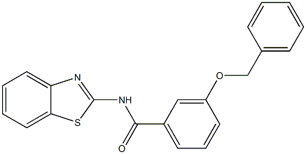 N-(1,3-benzothiazol-2-yl)-3-(benzyloxy)benzamide 구조식 이미지