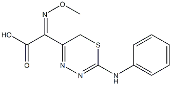 (2-anilino-6H-1,3,4-thiadiazin-5-yl)(methoxyimino)acetic acid 구조식 이미지