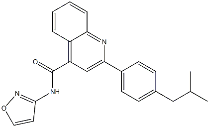 2-(4-isobutylphenyl)-N-(3-isoxazolyl)-4-quinolinecarboxamide 구조식 이미지