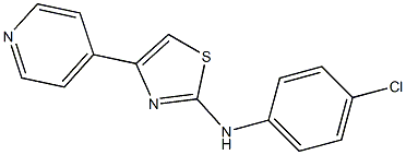 N-(4-chlorophenyl)-4-(4-pyridinyl)-1,3-thiazol-2-amine 구조식 이미지