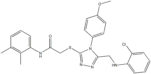 2-{[5-[(2-chloroanilino)methyl]-4-(4-methoxyphenyl)-4H-1,2,4-triazol-3-yl]sulfanyl}-N-(2,3-dimethylphenyl)acetamide Structure