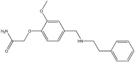 2-(2-methoxy-4-{[(2-phenylethyl)amino]methyl}phenoxy)acetamide 구조식 이미지