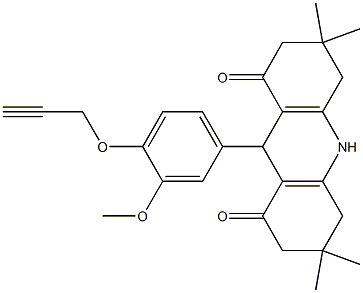 9-[3-methoxy-4-(2-propynyloxy)phenyl]-3,3,6,6-tetramethyl-3,4,6,7,9,10-hexahydro-1,8(2H,5H)-acridinedione 구조식 이미지