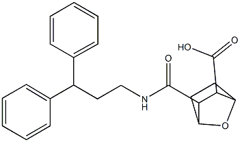 3-{[(3,3-diphenylpropyl)amino]carbonyl}-7-oxabicyclo[2.2.1]heptane-2-carboxylic acid 구조식 이미지