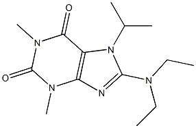 8-(diethylamino)-7-isopropyl-1,3-dimethyl-3,7-dihydro-1H-purine-2,6-dione Structure