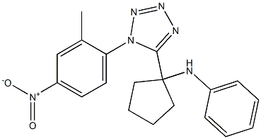 5-(1-anilinocyclopentyl)-1-{4-nitro-2-methylphenyl}-1H-tetraazole Structure