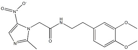 N-[2-(3,4-dimethoxyphenyl)ethyl]-2-{5-nitro-2-methyl-1H-imidazol-1-yl}acetamide Structure