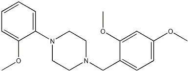 1-(2,4-dimethoxybenzyl)-4-(2-methoxyphenyl)piperazine Structure