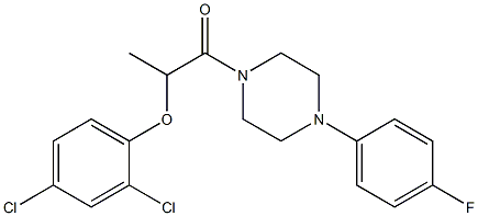 2,4-dichlorophenyl 2-[4-(4-fluorophenyl)-1-piperazinyl]-1-methyl-2-oxoethyl ether 구조식 이미지