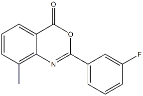 2-(3-fluorophenyl)-8-methyl-4H-3,1-benzoxazin-4-one 구조식 이미지